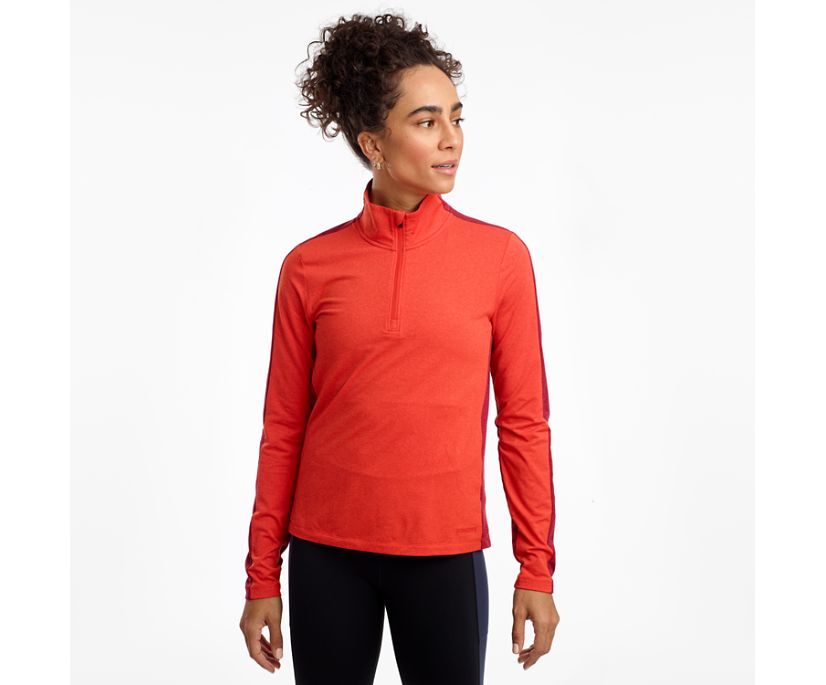 Saucony Sunday 1/4 Zip Women's Jackets Red / Burgundy | Canada 342RVDW